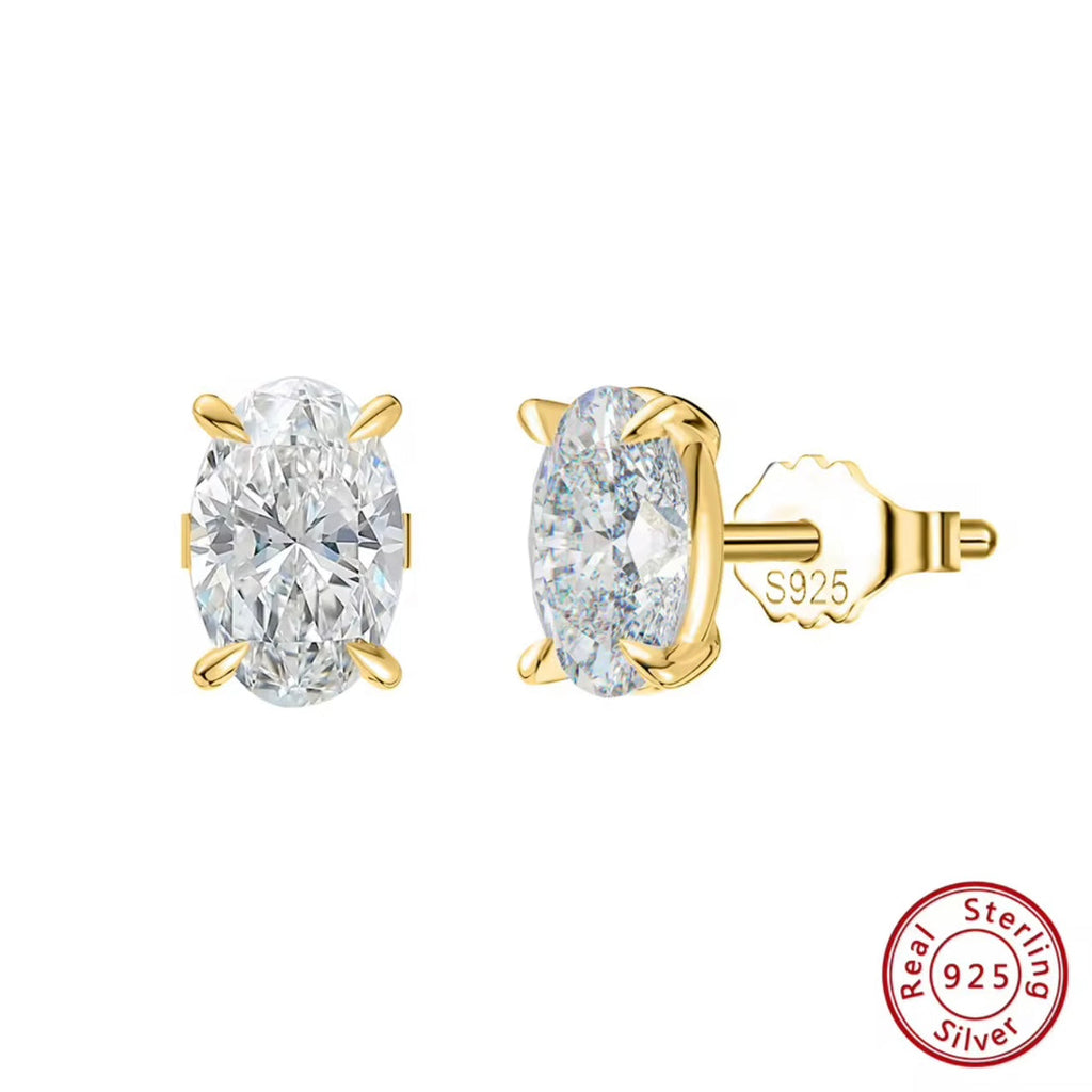 4ct Oval Labmade Diamond Earrings