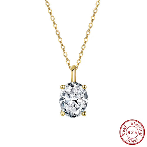 2ct Oval Labmade Diamond Necklace